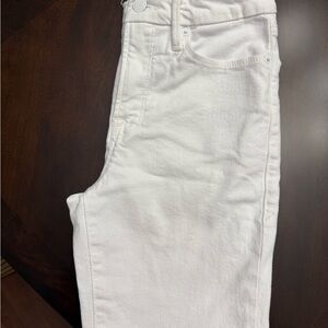 Good American Crisp White Cropped Jeans